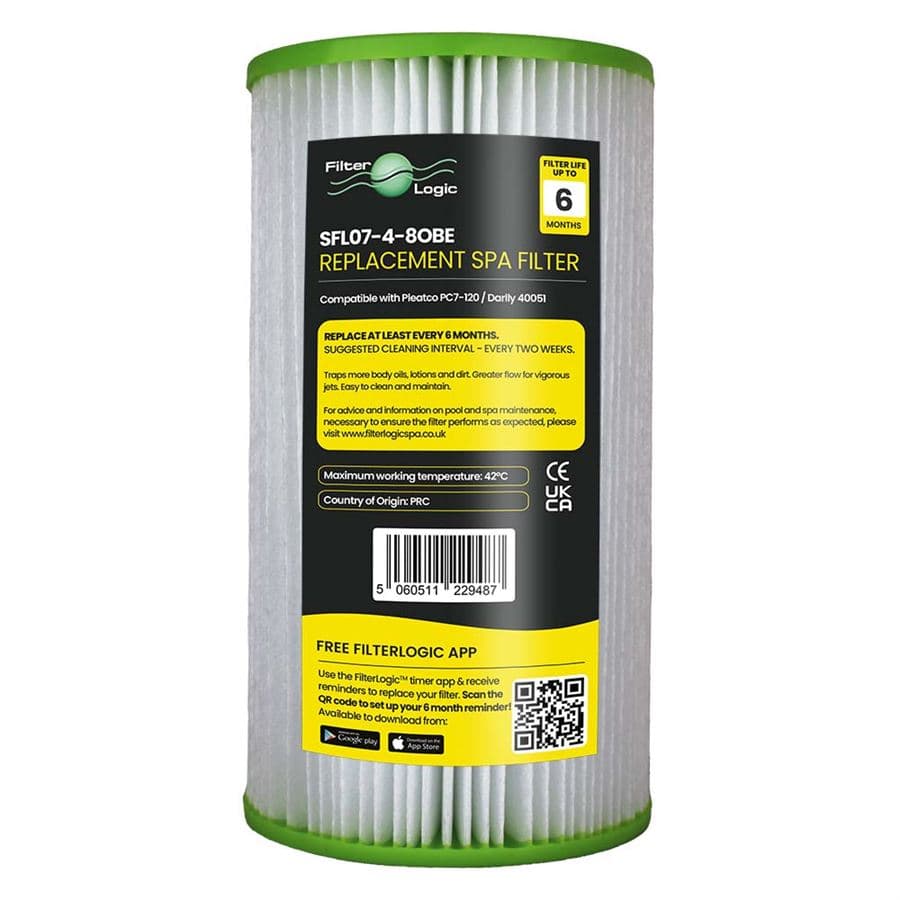 FilterLogic SFL07-4-8OBE filtr do vířivky, bazénu INTEX A 29000, Pleatco PC7-120, Unicel C-460