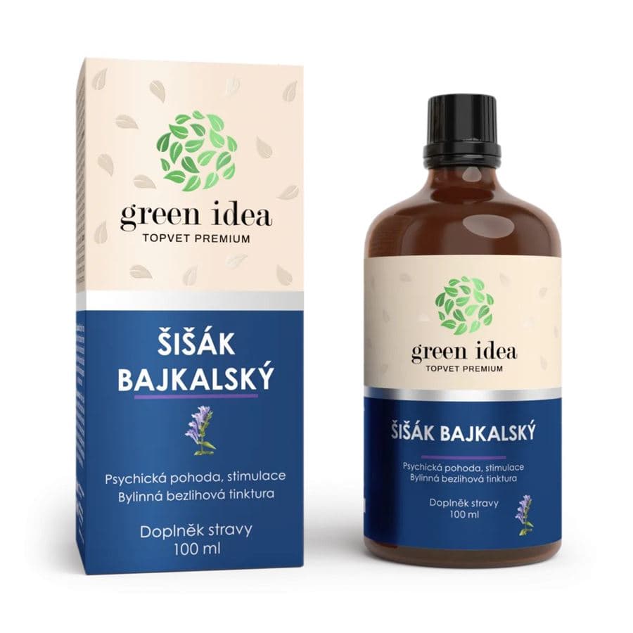 Green idea Šišák bajkalský bezlihová tinktura 100 ml