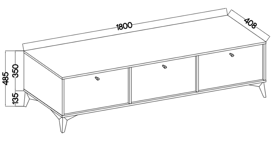 TV stolek STRAKOŠ 303 TOK 1 RTV 3K - náhled 5