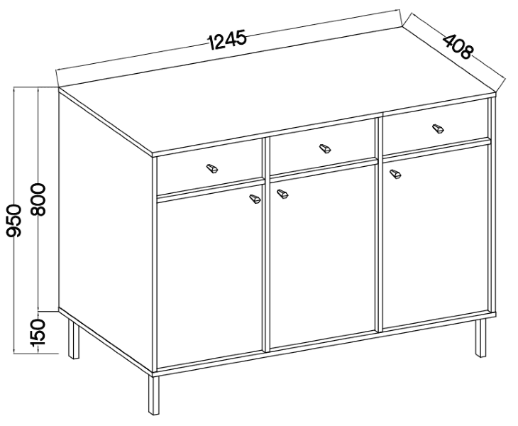 Komoda STRAKOŠ 827 TOK 2 3F 3S - náhled 5