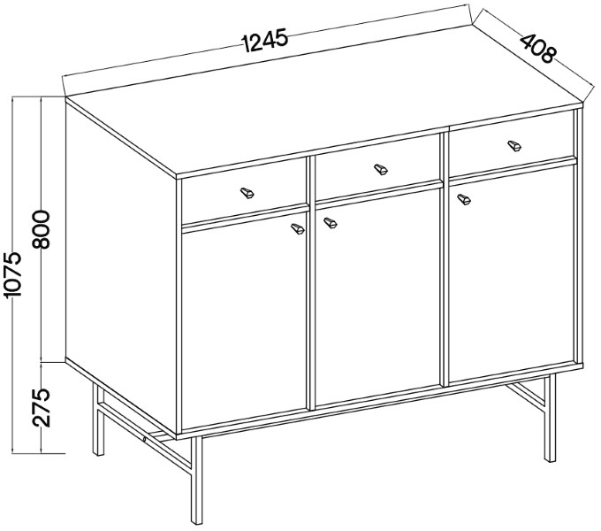 Komoda STRAKOŠ 827 TOK 3 3F 3S - náhled 5