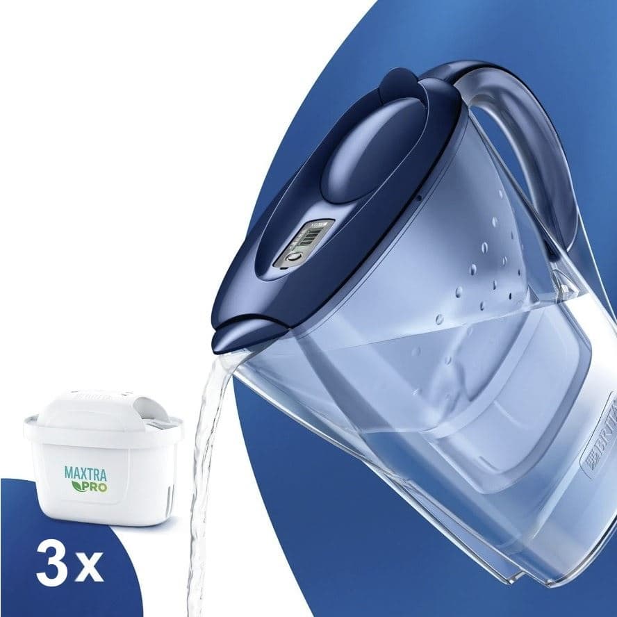 Brita Marella modrá filtrační konvice 2,4 l + 3 ks filtru Maxtra Pro Pure Performance