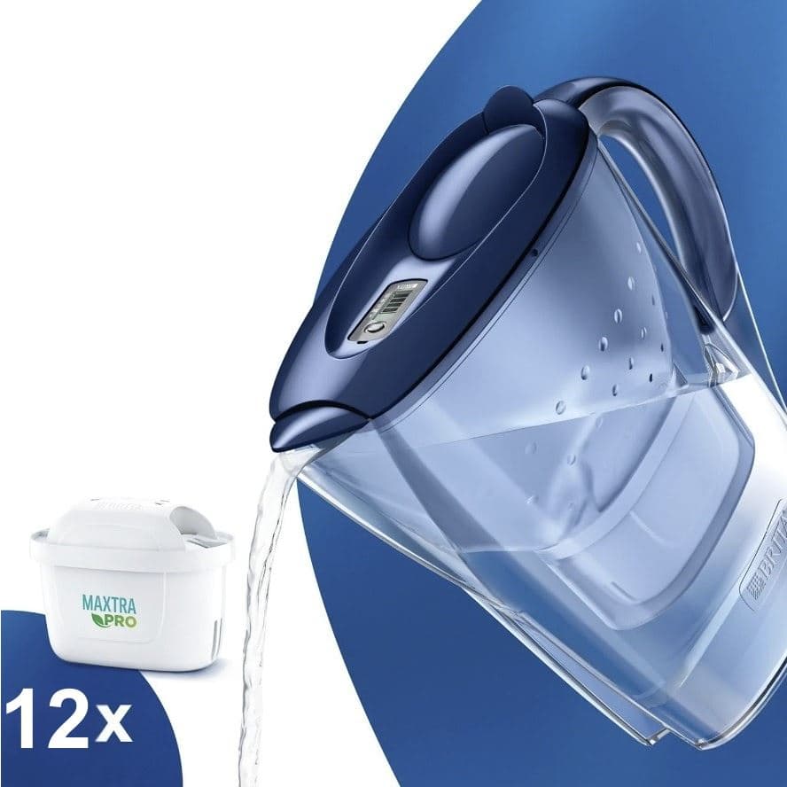 Brita Marella modrá filtrační konvice 2,4 l + 12 ks filtru Maxtra Pro Pure Performance