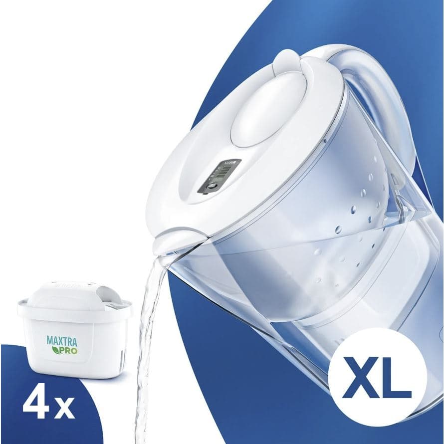 Brita Marella XL bílá filtrační konvice 3,5 l + 4 ks filtru Maxtra Pro Pure Performance