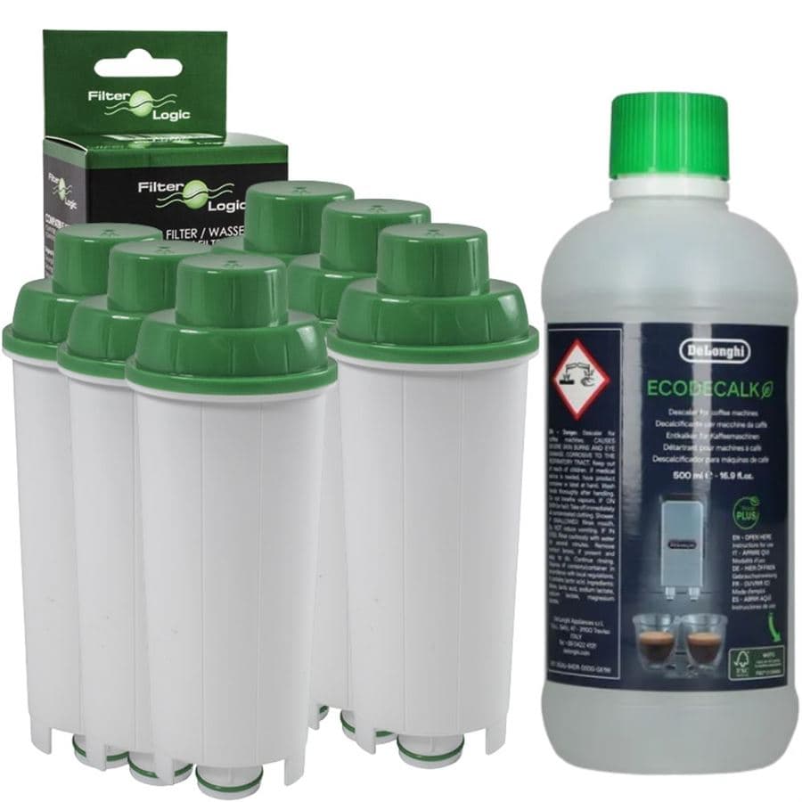 Filter Logic CFL-950B filtr (za DeLonghi DLS C002) 6 ks + DeLonghi EcoDecalk odvápňovač 500 ml