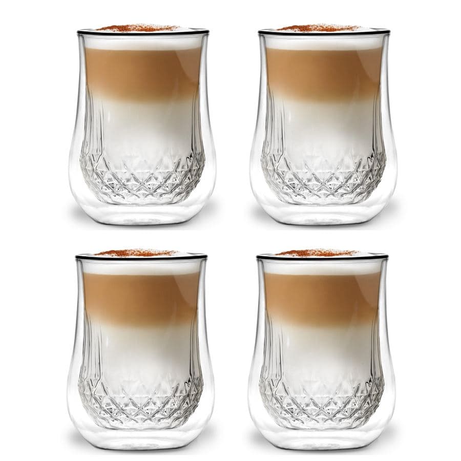 Vialli Design DIAMANTE dvoustěnné sklenice 300 ml, 4 ks 25844