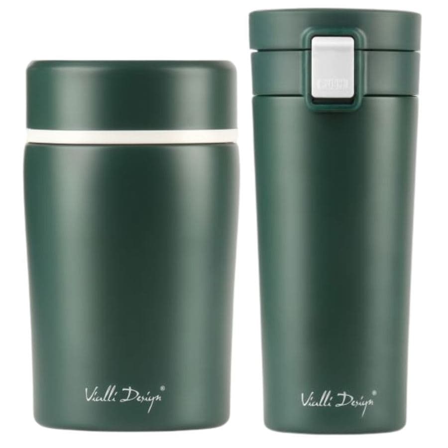 Vialli Design FUORI zelená sestava termohrnek 400 ml + termoska na jídlo 500 ml