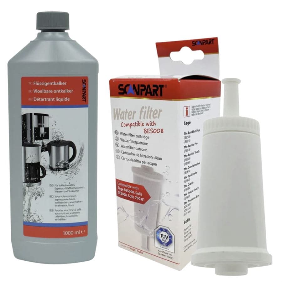 Scanpart filtr do kávovaru (kompatibilní Sage BES008) 1 ks + Scanpart SCA2790000156 1 l