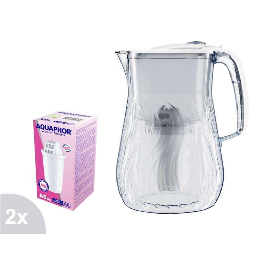 Aquaphor Orleans filtrační konvice bílá 4,2 l + 2 ks filtru A5 Mg+ obohacený o hořčík