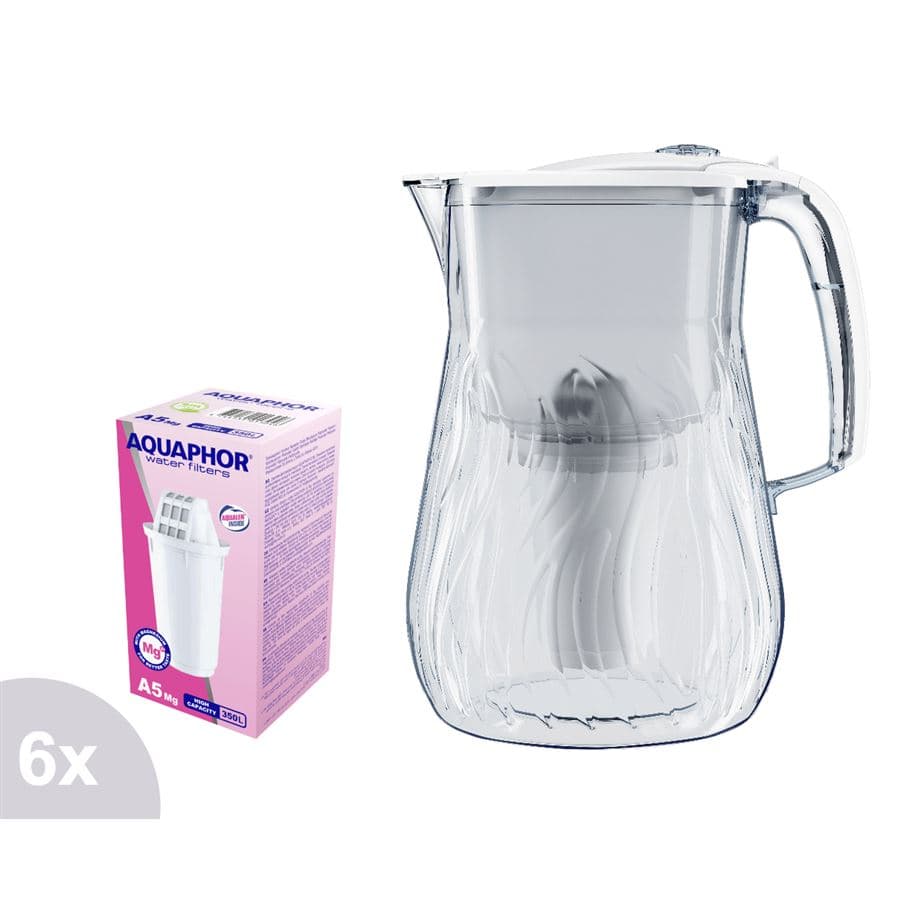 Aquaphor Orleans filtrační konvice bílá 4,2 l + 6 ks filtru A5 Mg+ obohacený o hořčík