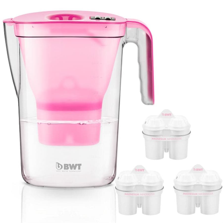 Filtrační konvice BWT VIDA růžová + 3 ks filtr BWT Mg2+