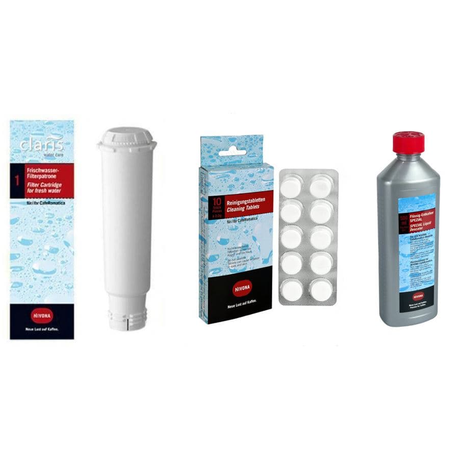 Nivona NIRF 700 Claris vodní filtr + NIRK 703 odstraňovač vodního kamene 500 ml + NIRT 701 čisticí tablety 10 ks