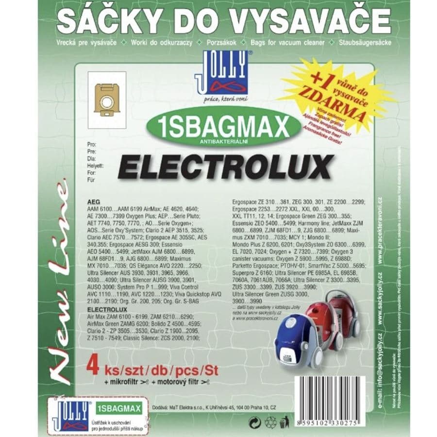 Jolly textilní sáčky do vysavače 1SBAG MAX 4 ks