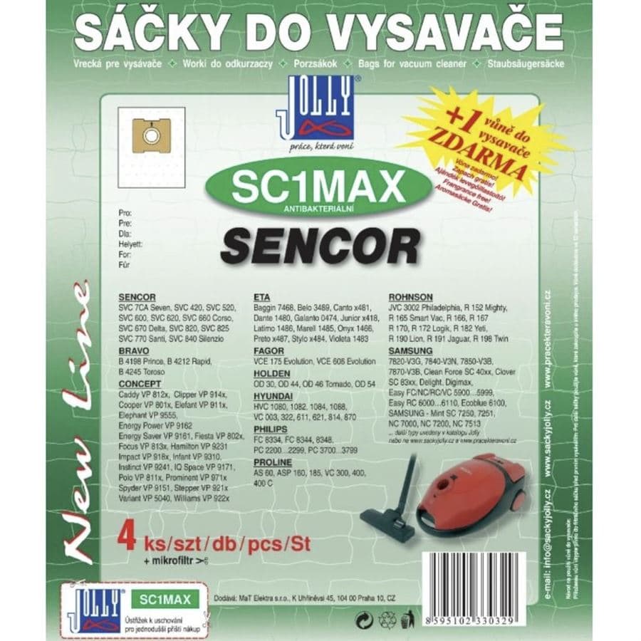 Jolly textilní sáčky do vysavače Sencor SC1 MAX 4 ks