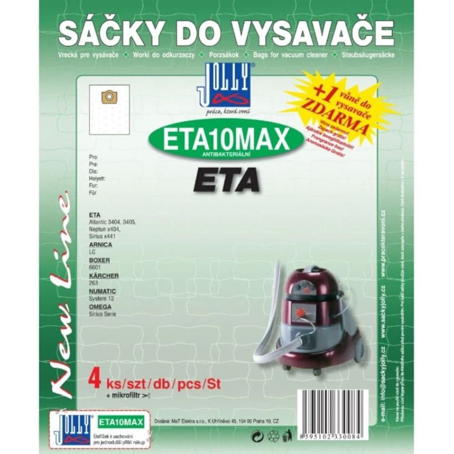 Jolly textilní sáčky do vysavače ETA 10 MAX 4 ks 3008S