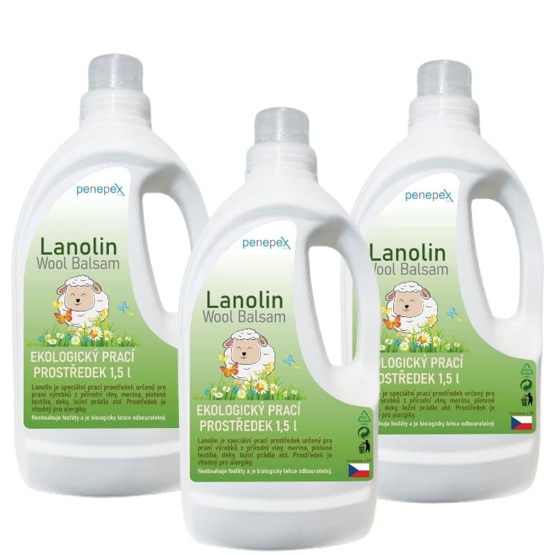 Lanolin na praní Wool Balsam 1,5 l / 3 ks