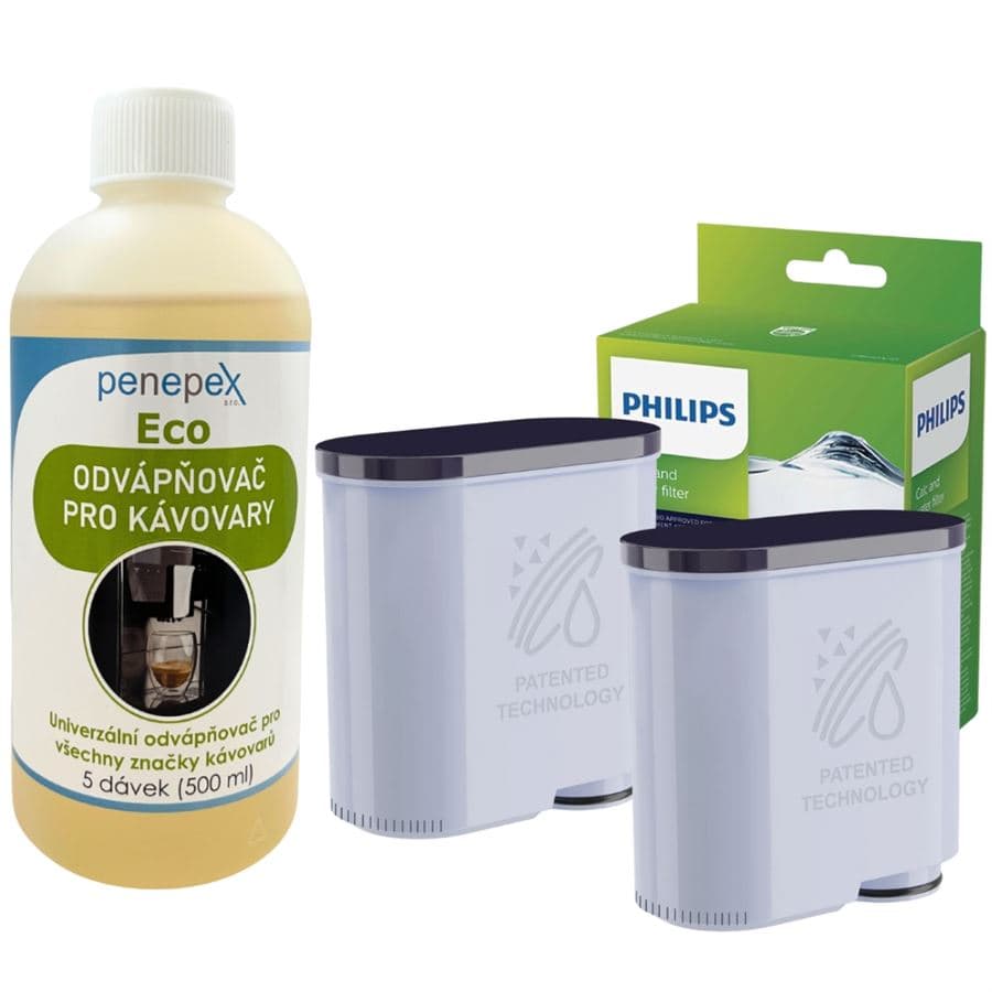 Philips AquaClean CA6903/10 filtr do kávovaru 2 ks + Penepex Eco univerzální odvápňovač 500 ml