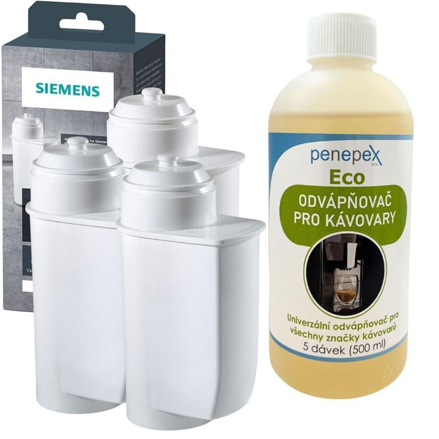 Siemens Brita Intenza TZ70003 17004340 filtr do kávovaru (3 ks) + Penepex Eco univerzální odvápňovač 500 ml