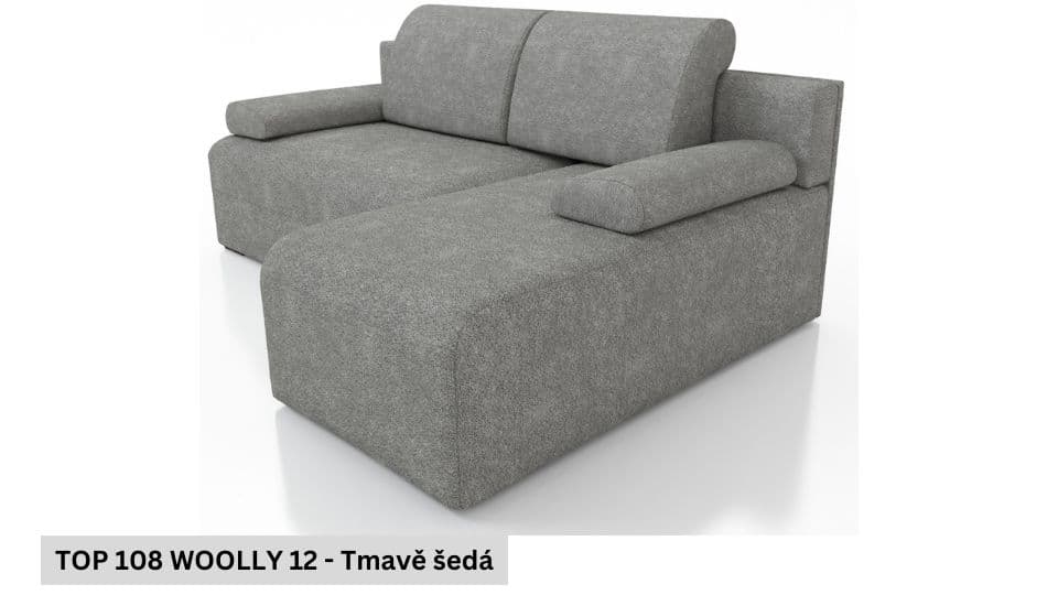 Rozkládací sedací souprava STRAKOŠ TOP 108 s úložným prostorem, rozkládací na spaní