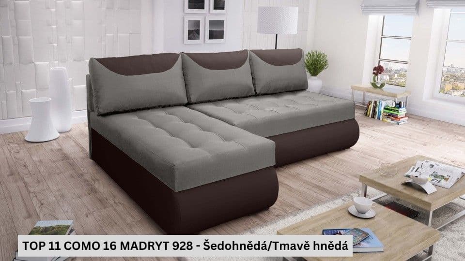 Rozkládací sedací souprava STRAKOŠ TOP 11 s úložným prostorem, rozkládací na spaní - náhled 2